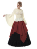 Faschingskostüm Karneval Kostüm Mittelalter Kleidung Lange Ärmel Rot Barock Kostüm Rokoko Kleid Renaissance Kleidung Viktorianische Königin Kostüm Vintage Kostüm Karneval Kostüm