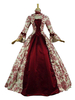 Faschingskostüm Karneval Kostüm Mittelalter Kleidung Lange Ärmel Rot und Spitzen und Rüschen Barock Kostüm Rokoko Kleid Renaissance Kleidung Viktorianische Königin Kostüm Karneval Kostüm