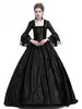 Faschingskostüm Karneval Kostüm Mittelalter Kleidung Lange Ärmel Schwarz Barock Kostüm Rokoko Kleid Renaissance Kleidung Viktorianische Königin Kostüm Vintage Kostüm Karneval Kostüm
