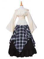 Faschingskostüm Karneval Kostüm Mittelalter Kleidung Lange Ärmel Schwarz Barock Kostüm Rokoko Kleid Renaissance Kleidung Viktorianische Königin Kostüm Vintage Kostüm Karneval Kostüm