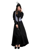 Faschingskostüm Karneval Kostüm Mittelalter Kleidung Schwarz und Streifen und Falten Barock Kostüm Rokoko Kleid Renaissance Kleidung Viktorianische Königin Kostüm Karneval Kostüm
