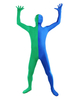 Faschingskostüm Karneval Kostüm Zentai Anzüge Blue Lycra Spandex Two Tone Split Farbe Ganzkörperkostüme Karneval Kostüm