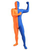 Faschingskostüm Karneval Kostüm Zentai passt zu zweifarbigen Lycra Spandex Ganzkörperkostümen Karneval Kostüm