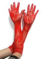 Faschingskostüm Karneval Maid Handschuhe Red Lace Short Sexy Kostüm Zubehör Karneval Kostüm