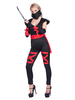 Faschingskostüm Karneval Ninja Kostüm verknotete mit Kapuze Overall Frauen Ninja Two Tone Holidays Kostüme Karneval Kostüm