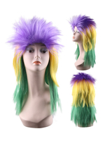 Faschingskostüm Karneval Perücke Slicked Back Lob Karneval Kostüm Perücke