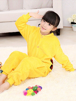 Faschingskostüm Karneval Pikachu Kigurumi Kostüme Flanell Kinder gelb Nachtwäsche Tier Onesie