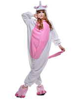 Faschingskostüm Karneval Süßes rosa Einhorn Kigurumi Damen Kostüm