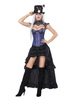 Faschingskostüm Karneval Steampunk Kostüm Frauen Rosa Tiered Rüschen Rock und Korsett Karneval Kostüm