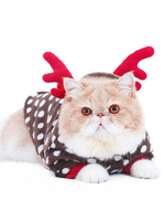 Faschingskostüm Katze Kostüm Weihnachten Kleid Brown Polka Dot Hund Haustier Kleidung Karneval Kostüm