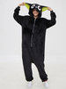 Faschingskostüm Katzenpyjamas Kigurumi Onesie Luoxiaohei Cartoon Schwarzer Flanell für Erwachsene Winter Nachtwäsche Tierkostüm Karneval Kostüm