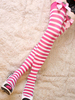 Faschingskostüm Kawaii Frauen Strümpfe Rose Striped Velvet Oberschenkel Höhen Karneval Kostüm