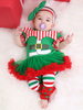 Faschingskostüm Kid Christmas Dress Roter Tüll Rüschen Skater Kleid Baumwolle Weihnachtsferien Kostüme Karneval Kostüm