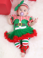 Faschingskostüm Kid Christmas Dress Roter Tüll Rüschen Skater Kleid Baumwolle Weihnachtsferien Kostüme Karneval Kostüm
