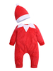 Faschingskostüm Kid Christmas Set Red Jumpsuit Baumwolle Weihnachtsferien Kostüme Karneval Kostüm