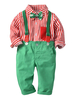 Faschingskostüm Kid Christmas Set Streifen Bogen Grün 2 Stück Urlaub Kostüme Karneval Kostüm