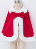 Faschingskostüm Kid Weihnachten Mantel Two Tone Bow Red Cotton Cape Urlaub Kostüme Karneval Kostüm