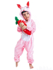 Faschingskostüm Kigurumi Baby Body Pyjamas Easter Bunny Kid Velour-Overall