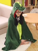 Faschingskostüm Kigurumi Dinosaurier Kostüm grüne Tier Snuggies Cape Umhang Adult Strampler Flanellpyjamas