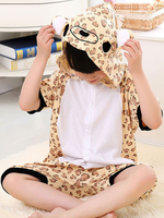 Faschingskostüm Kigurumi Onesie Pyjamas Bär Kid Baumwolle Easy Toilet Short Sleeve Jumpsuit Karneval Kostüm Karneval Kostüm