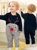 Faschingskostüm Kigurumi Onesie Pyjamas Weihnachten Rentier Knit Wear Kid Cotton KnittedJumpsuit Karneval Kostüm