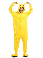 Faschingskostüm Kigurumi Pajama 2021 Pikachu Pokemon Strampler Gelb Flanell Anime Schlafanzug Für Erwachsene Mit Reißverschluss Rücken Karneval Kostüm