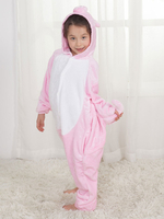 Faschingskostüm Kigurumi Pyjama in Rosa Flanell Schwein Flanell Unisex Overall Karneval Kostüm