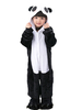 Faschingskostüm Kigurumi Pyjama in Schwarz Flanell Pandabär Flanell mit Schuhe&Overall Karneval Kostüm