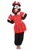 Faschingskostüm Kigurumi Pyjama Mickey-Mouse-Strampler rot Flanell-Nachtwäsche für Erwachsene