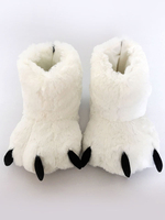 Faschingskostüm Kigurumi Pyjama White Bear Krallen Slipper Schuhe Kostümzubehör