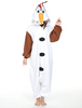 Faschingskostüm Kigurumi Pyjamas Frozen Olaf Onesie Schneemann Unisex Für Erwachsene Weiß Synthetisches Maskottchen Kostüm