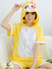 Faschingskostüm Kigurumi Pyjamas Onesie Monkey Kid Gelb Baumwolle Kurzarm Easy Toilet Sommeroverall Karneval Kostüm Karneval Kostüm