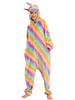 Faschingskostüm Kigurumi Pyjamas Onesie Regenbogen Einhorn Flanell Easy Toilet Jumpsuit Kigurumi Kostüme Karneval Kostüm