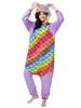 Faschingskostüm Kigurumi Pyjamas Onesie Regenbogen Panda Adult Flieder Flanell Overall Kigurumi Kostüme Karneval Kostüm