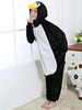 Faschingskostüm Kigurumi Pyjamas Pinguin Strampler Schwarz Flanell Tier Winter Nachtwäsche Für Erwachsene Unisex Mit Reißverschluss Zurück Kostüm Karneval Kostüm