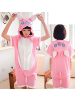 Faschingskostüm Kigurumi Pyjamas Stitch Onesie Rosa Sommer Overalls Tier Nachtwäsche Für Erwachsene Karneval Kostüm
