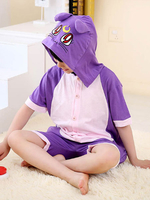 Faschingskostüm Kigurumi Pyjamas Strampelanzug Purple Cat Kid Cotton Easy Toilet Jumpsuit Karneval Kostüm Karneval Kostüm