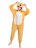 Faschingskostüm Kigurumi Pyjamas Strampler Mickey Mouse Adult Orange Flanell Einfache Toilette Overall Kigurumi Kostüme Karneval Kostüm