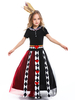 Faschingskostüm Kinder Alice im Wunderland Cosplay Schwarzes Kleid Headwear Kinder Cosplay Kostüme Karneval Kostüm Karneval Kostüm