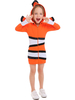 Faschingskostüm Kinder Clownfish Cosplay Orange Kapuzen Kleid Kinder Cosplay Kostüme Karneval Kostüm