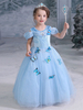 Faschingskostüm Kinder Elsa Cosplay Frozen Butterfly Blue Kleid Kinder Cosplay Kostüme Karneval Kostüm