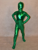 Faschingskostüm Kinder Ganzkörper Metallic-Zentai in Grün