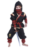 Faschingskostüm Kinder-Halloween-Kostüm-Schwarz Ninja Kid Kostüm Set Karneval Kostüm