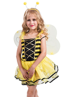 Faschingskostüm Kinder Halloween Kostüme Bee Ruffle Kid Dress Headwear Karneval Kostüm