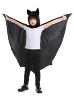 Faschingskostüm Kinder Halloween Kostüme Black Bat Polyester Kinder Mantel Mardi Gras Kostüme Karneval Kostüm