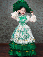 Faschingskostüm Kinder Halloween Kostüme Lace Pearl Ruffle Green Princess Kid Dress Karneval Kostüm Karneval Kostüm