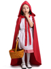 Faschingskostüm Kinder Halloween Kostüme Rotkäppchen Baumwolle Kinder Mantel Kleid Hut Karneval Kostüm Karneval Kostüm