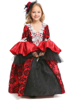 Faschingskostüm Kinder Halloween Kostüme Ture Red Vampire Kid s Lace Dress Headwear Karneval Kostüm