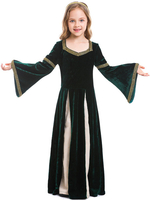 Faschingskostüm Kinder Halloween Kostüme12 Jahrhundert Royal Kid Kleid mit Kopfbedeckungen