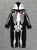 Faschingskostüm Kinder Karneval Kostüm Skeleton Langarm mit Kapuze Overalls Karneval Kostüm Karneval Kostüm